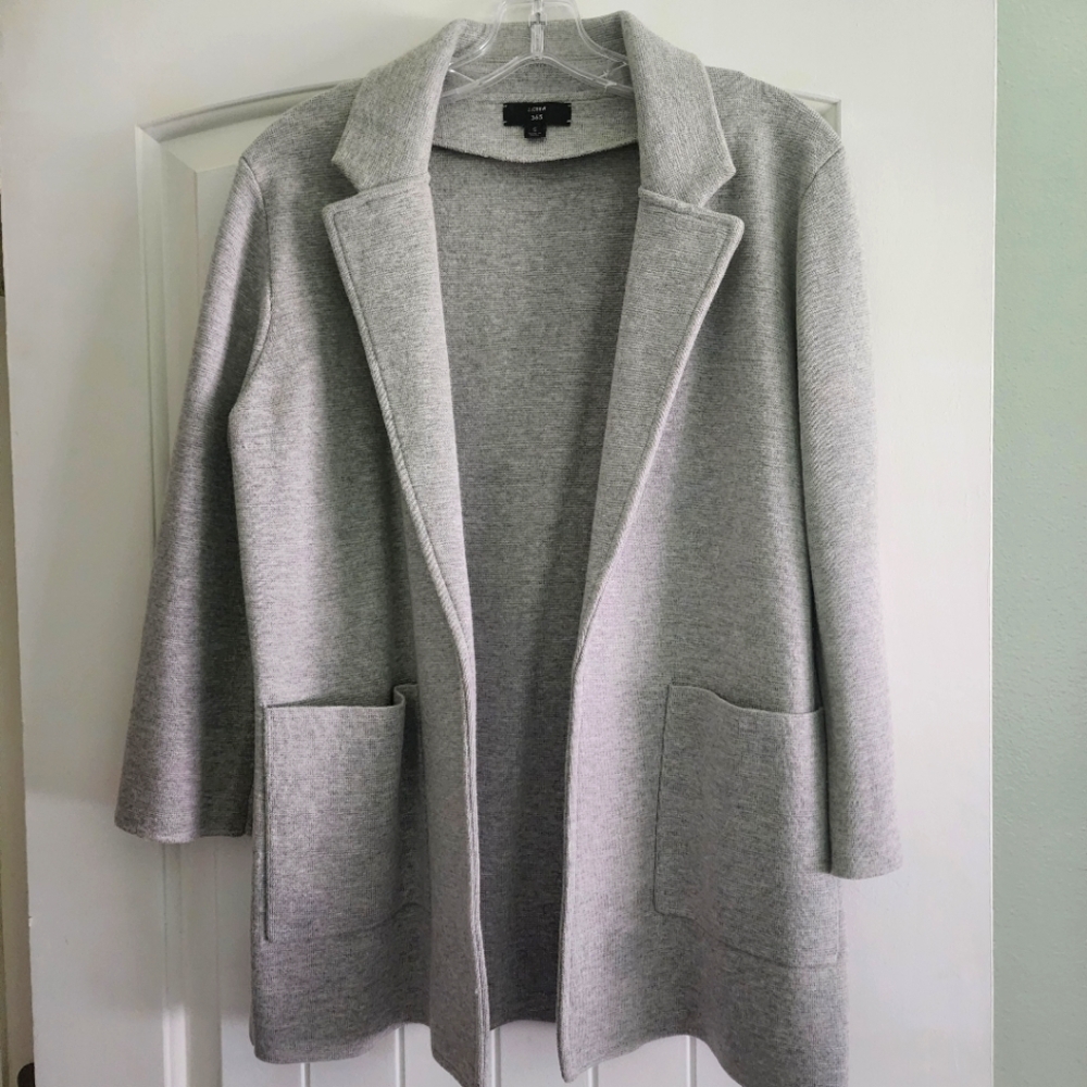 J. Crew Light Gray Knit Cardigan